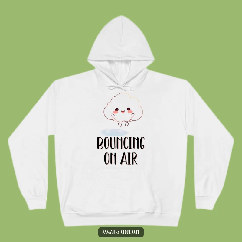 Funny Joyful Cloud Hoodie: Cozy Comfort on an Ethereal Bounce