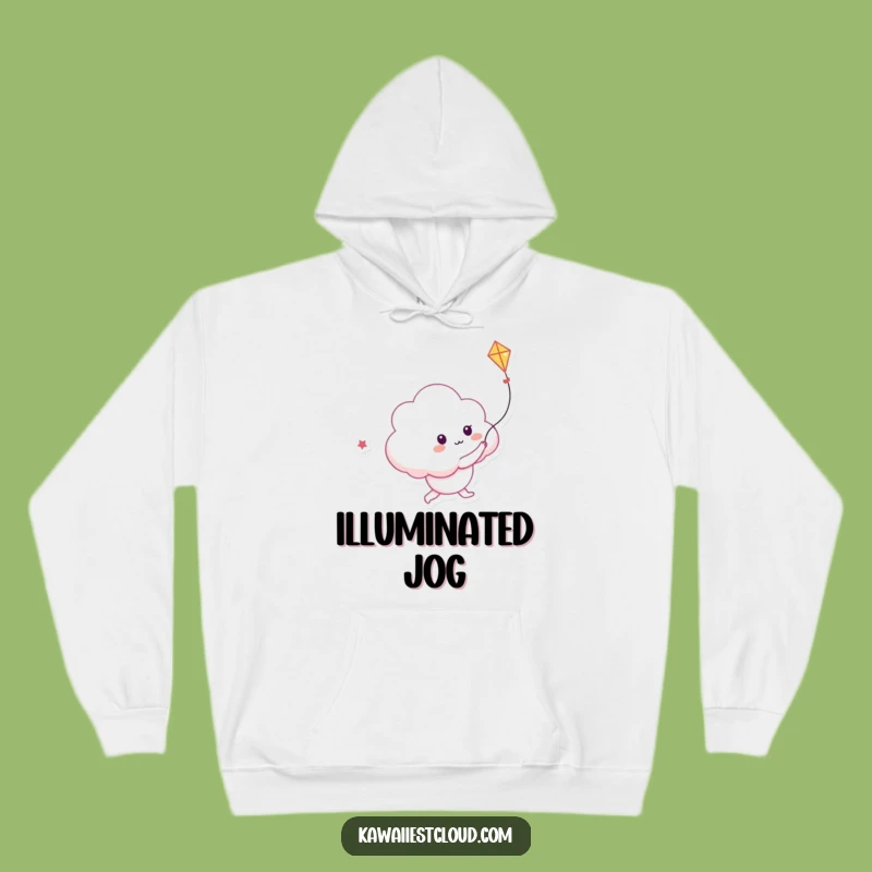 Funny Playful Cloud Kite Hoodie: Cozy Light Chasing Sweatshirt, Perfect Gift