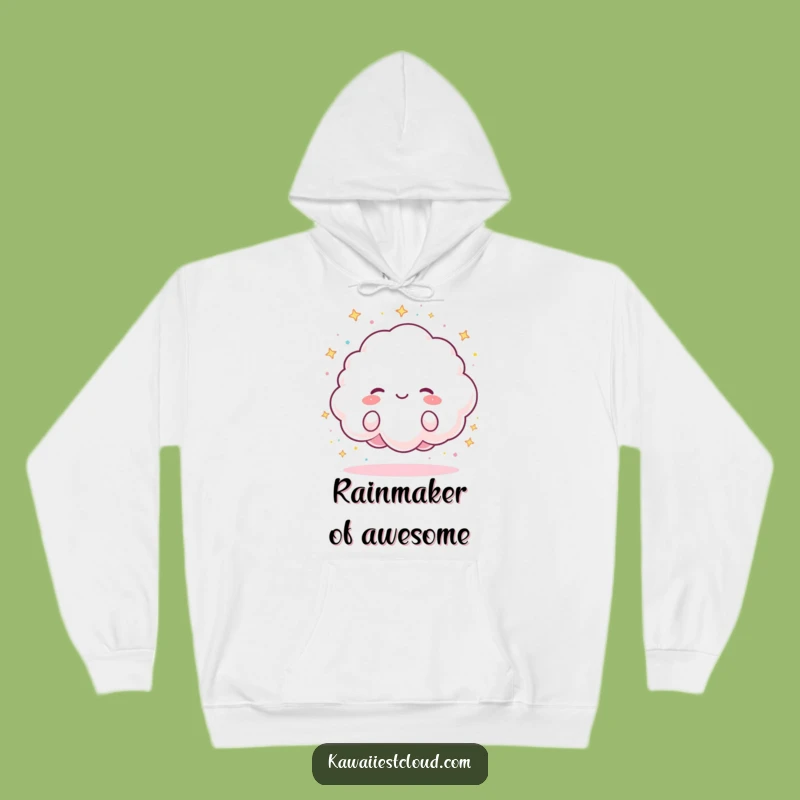 Funny Sparkle Cloud Hoodie: Cozy Character Raining Sparkles, Perfect Funny Gift