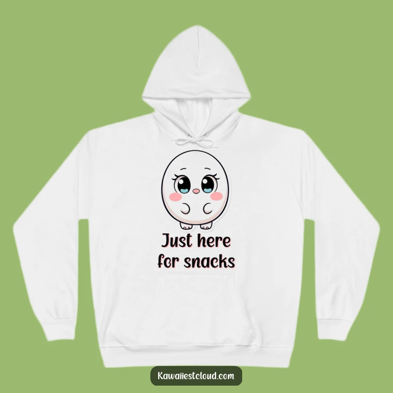 Cozy Funny Ovular Character Hoodie: Innocent Eyes Comfort, Perfect Warm Funny Gift
