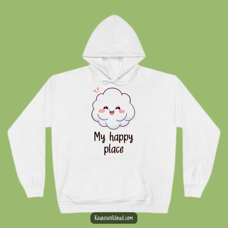 Funny Cloud Happy Sigh Hoodie: Cozy Character Wear for Cheerful Comfort