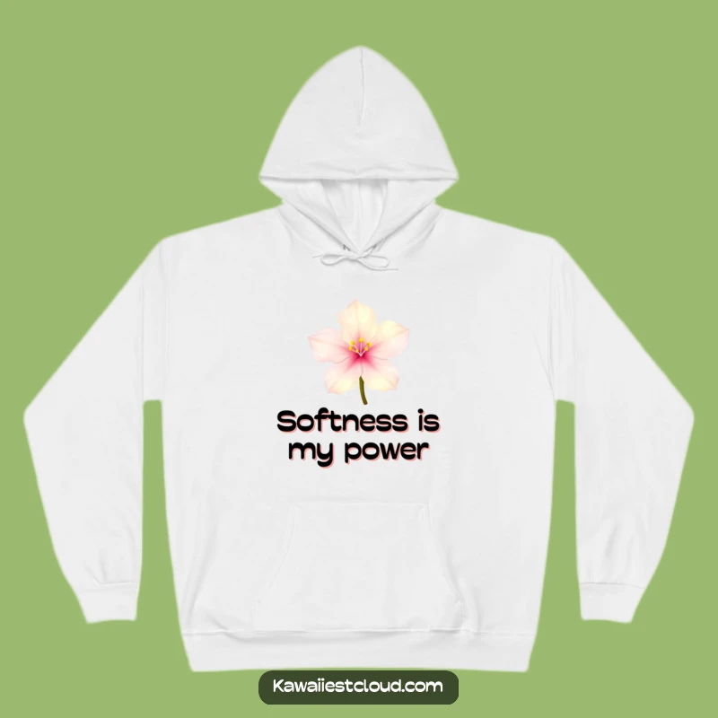 Funny Cozy Blossom Hoodie: Gentle Glow Design, Enchanting Humorous Gift for Warmth