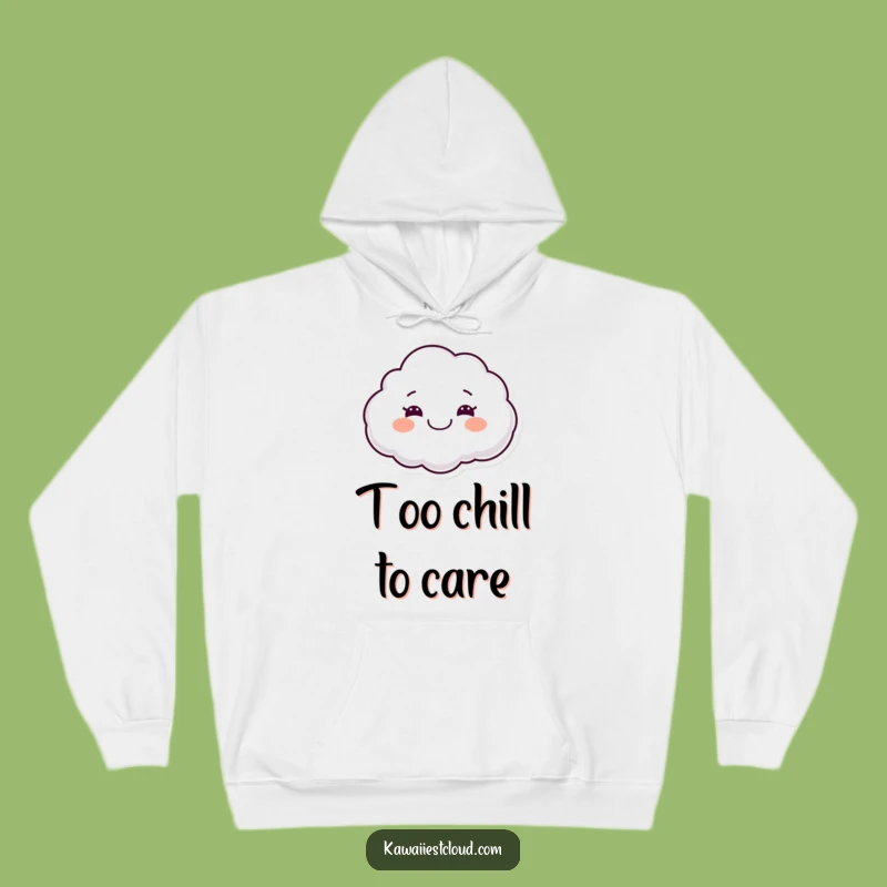 Funny Joyful Cloud Hoodie, Cozy Floating Character Apparel, Great Gift
