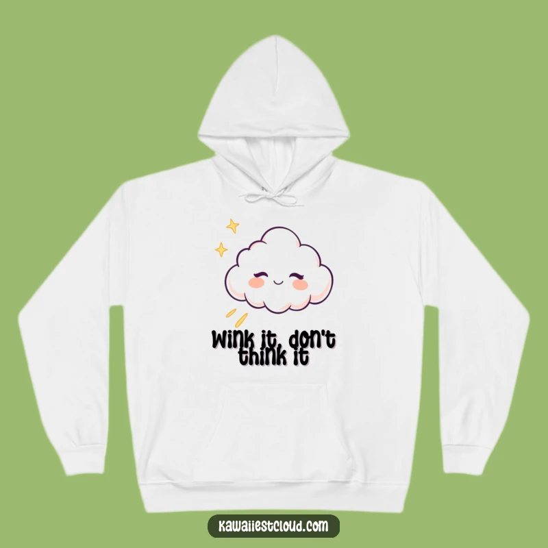 Funny Winking Cloud Hoodie - Cozy Glow, Warm & Hilarious Gift