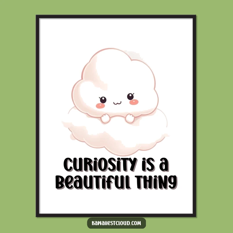 Free Printable Curious Cloud Art Funny Downloadable Wall Art for Inspiring Spaces