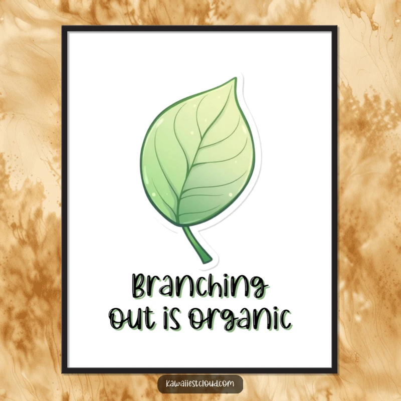 Free printable wall art of a miniature, stylized leaf with an artistic, elegant curve, adding sophisticated touch to home decor.