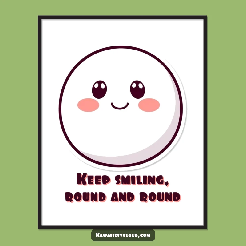 Free Printable Wall Art: Simple Smiley Character's Joyful Aura, Funny Downloadable Decor