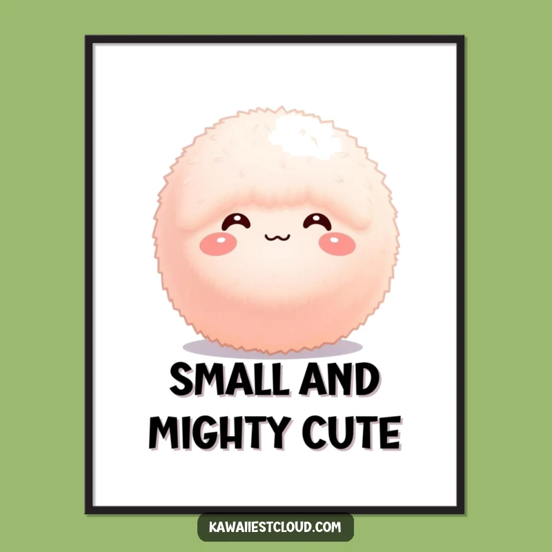 Funny Free Printable Wall Art: Fluffy Sphere Decor, Cute Downloadable Art Gift