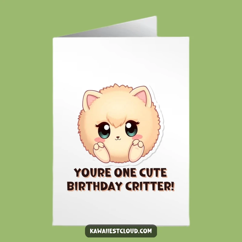 Free Printable Birthday Card: Curious Fuzzy Friend for a Hilarious Downloadable Gift