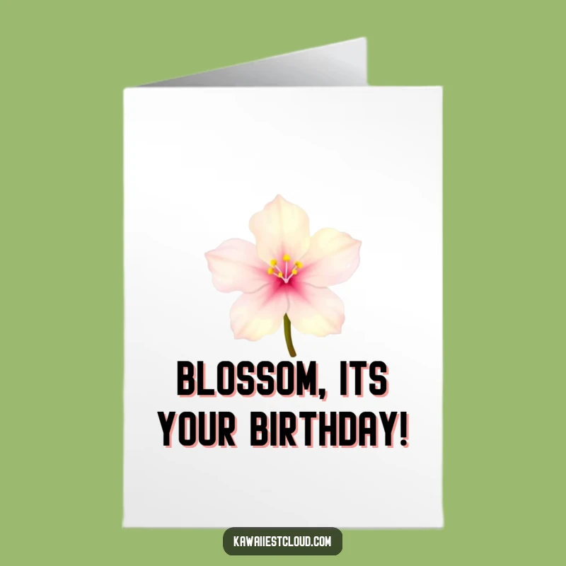 Free Printable Birthday Card: Glowing Blossom for a Fresh Downloadable Gift