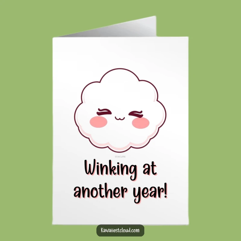 Winking Cloud Birthday Card: Free Printable Funny Downloadable Gift for a Cheeky Celebration