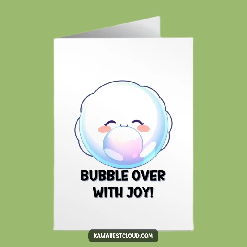 Free Printable Cloud Congrats Card: Bubble Joy, Funny Downloadable Gift, DIY
