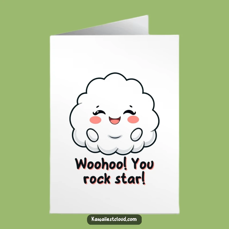 Free Printable Congrats Card: Cheering Cloud Celebration - Downloadable Greeting