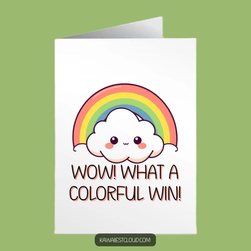 Free Printable Congrats Card: Curious Cloud & Rainbow - Humorous Gift