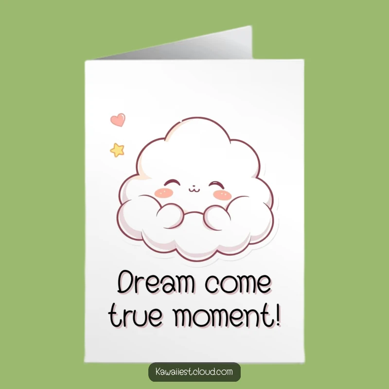 Free Printable Congrats Card: Dreaming Cloud, Peaceful Vibes, Downloadable Gift!