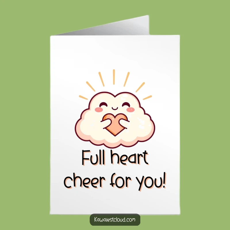Free Printable Congrats Card: Heart Cloud Radiating Warmth, a Joyful Downloadable Gift
