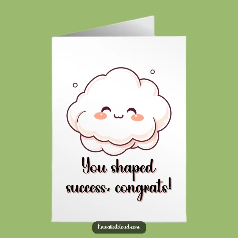 Free Printable Congrats Card: Mist Shapes Cloud, Celebrate Imagination, Funny Downloadable Gift!