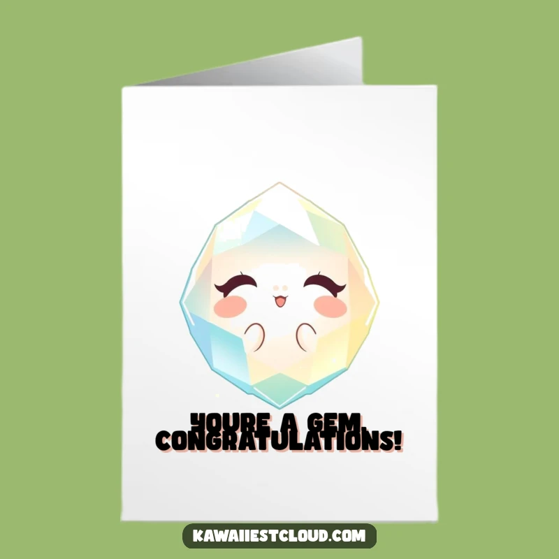 Free Printable Congrats Card: Radiant Gem for a Celebratory Downloadable Gift