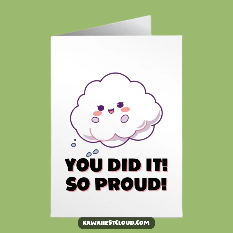 Free Printable Congrats Card: Shimmering Cloud Spin - Unique Downloadable Celebration Art
