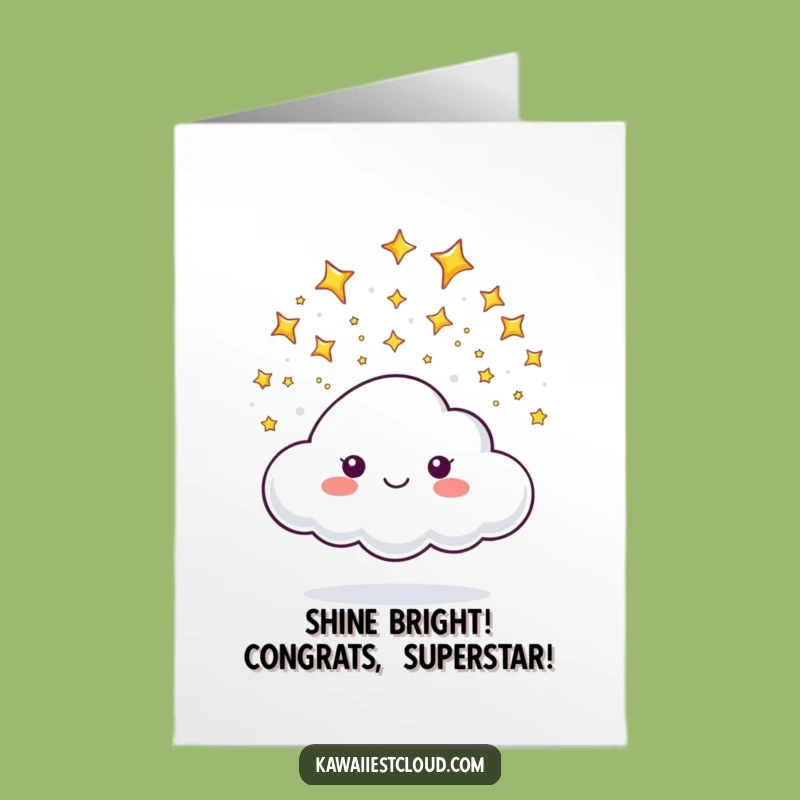Free Printable Congrats Card: Star Shower Celebration - Downloadable Greeting