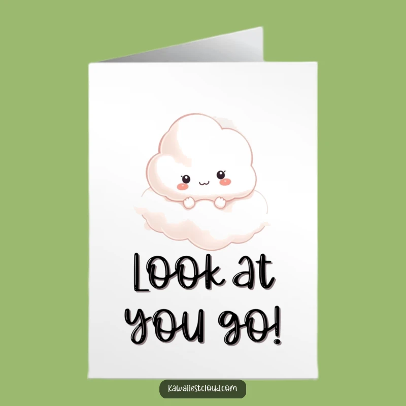 Free Printable Curious Cloud Congrats Card Funny Downloadable Gift for Discoveries