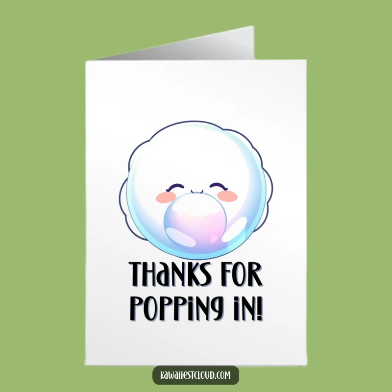 Free Printable Cloud Thank You Card: Bubble Delight, Funny Downloadable Gift, DIY