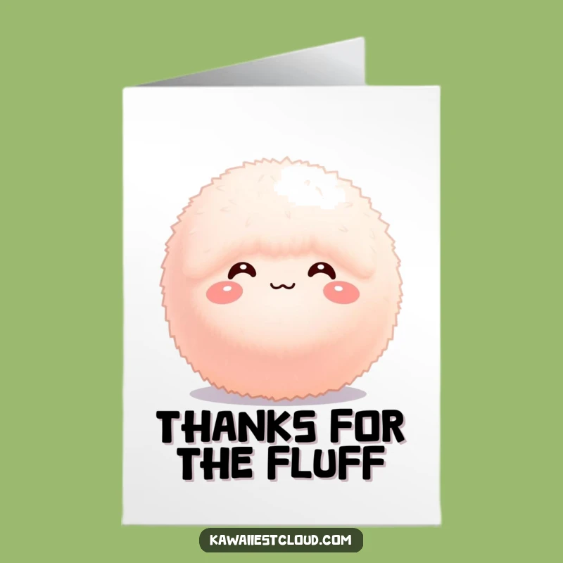 Free Printable Thank You Card: Fluffy Sphere, Sweet DIY Downloadable Gift