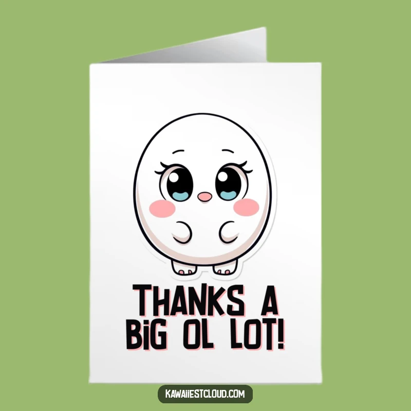 Free Printable Thank You Card: Ovular Buddy's Sweet Gratitude, Downloadable Gift