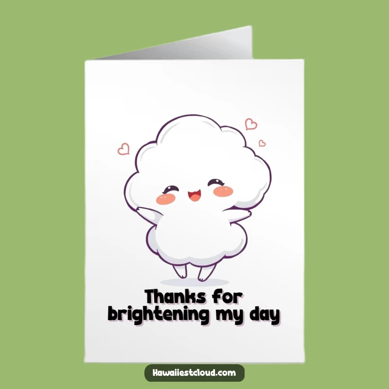 Free Printable Delighted Cloud Thank You Card Funny Downloadable Gift for Joy