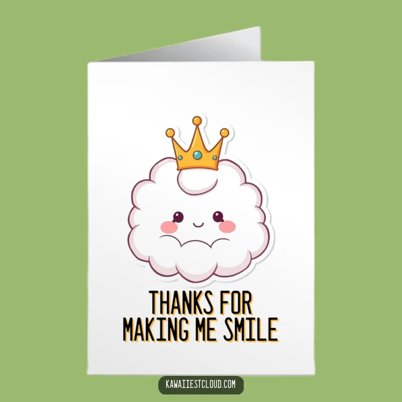 Crown Cloud Thank You Card: Free Printable Funny Downloadable Gift for VIPs