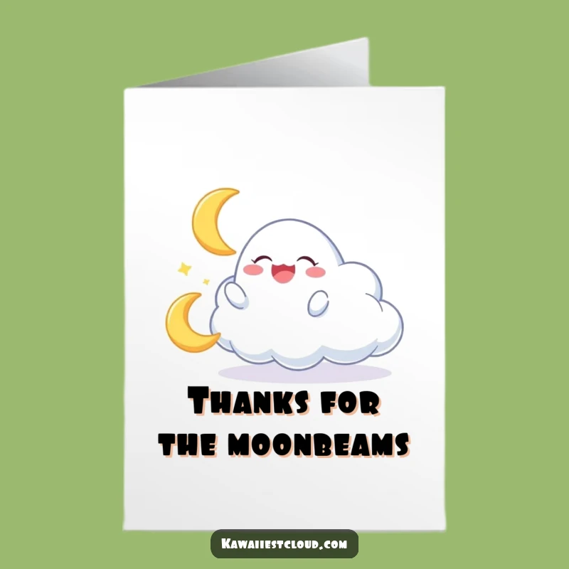 Funny Free Printable Thank You Card: Moon Play Gratitude - Downloadable Art