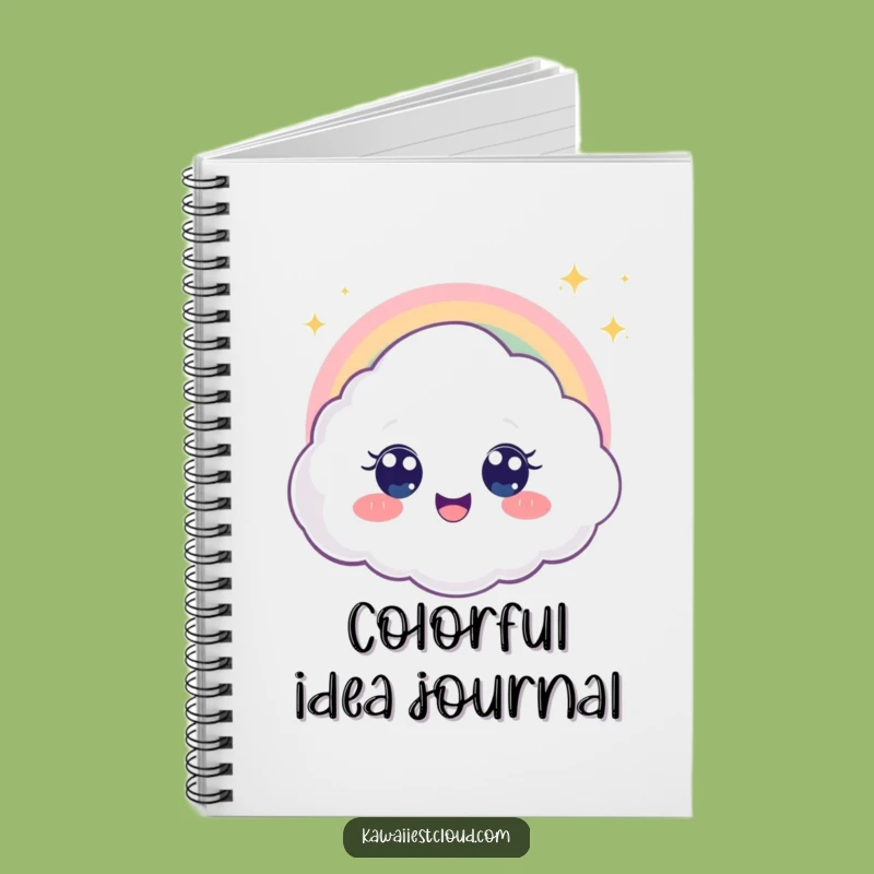 Funny Rainbow Cloud Notebook - Dreamy Eyes & Humorous Gift!