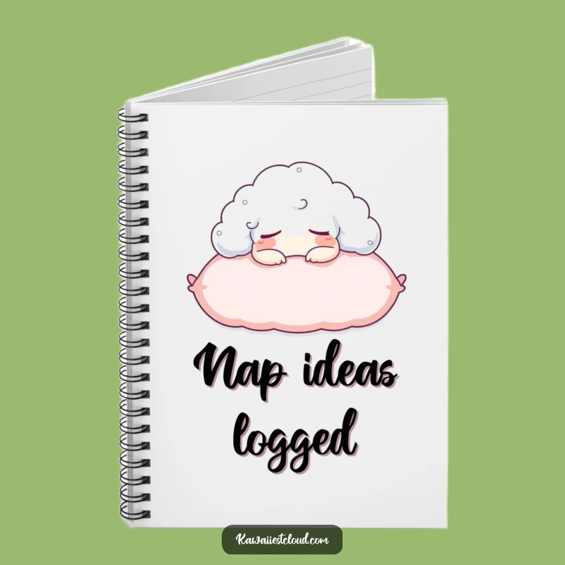 Funny Sleepy Cloud Pillow Notebook - Nap Journal - Funny Gift