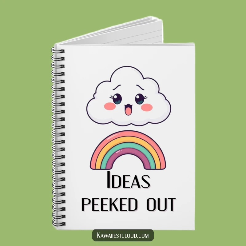 Funny Surprised Cloud Notebook - Jot Down Thoughts with a Smile