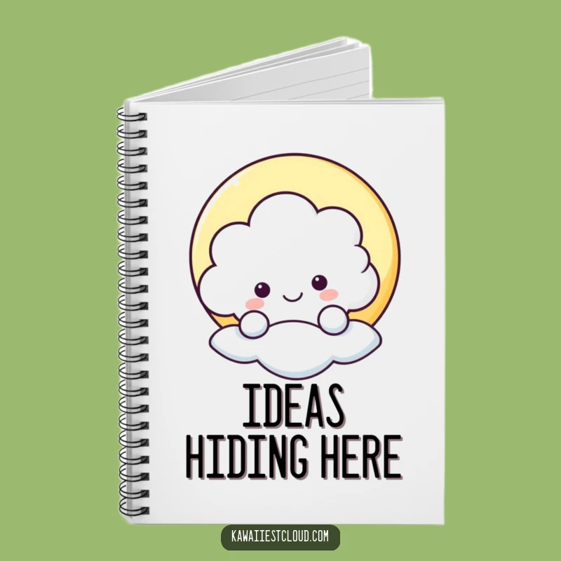 Funny Peek-a-Boo Cloud Notebook - Cheerful Journal - Funny Gift