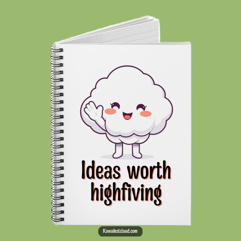 Funny Cloud High-Five Notebook: Jot Down Positive Ideas Gift