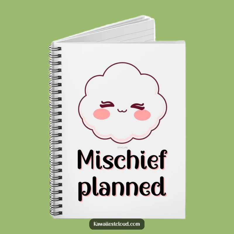 Funny Mischievous Winking Cloud Notebook - Jot Down Secret Ideas
