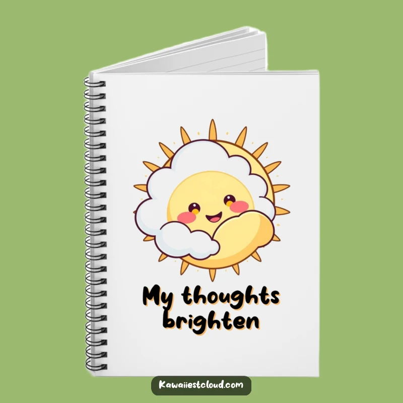 Funny Peek-a-Boo Cloud Notebook: Happy Grinning Character, Stationery Gift