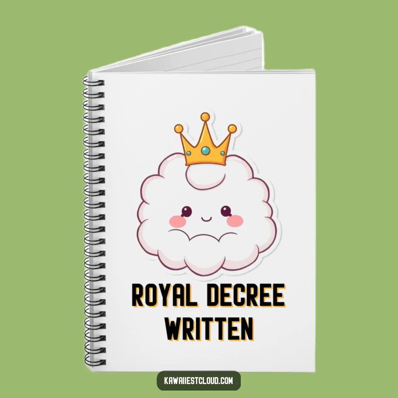 Funny Cheerful Crown Cloud Notebook - Jot Down Royal Ideas