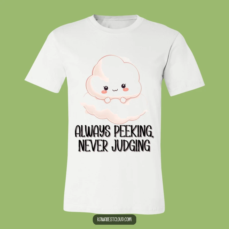 Funny Curious Cloud T-Shirt - Explore with Humor, Stylish & Hilarious Gift