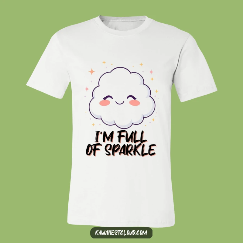 Funny Giggling Cloud Glitter T-Shirt - Sparkle Power Tee - Funny Gift