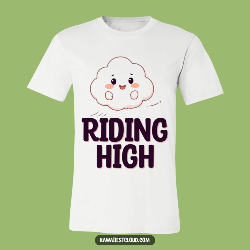 Funny Happy Cloud Surfing T-Shirt - Ride the Breeze in Style