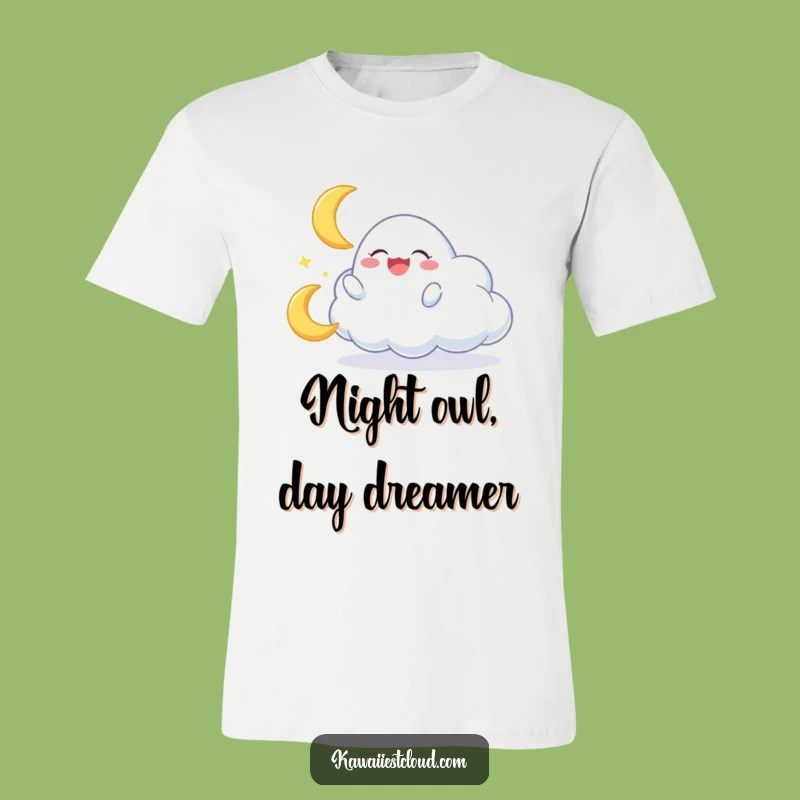 Giggling Moon Cloud Funny T-Shirt: Embrace Whimsical Nighttime Fun!