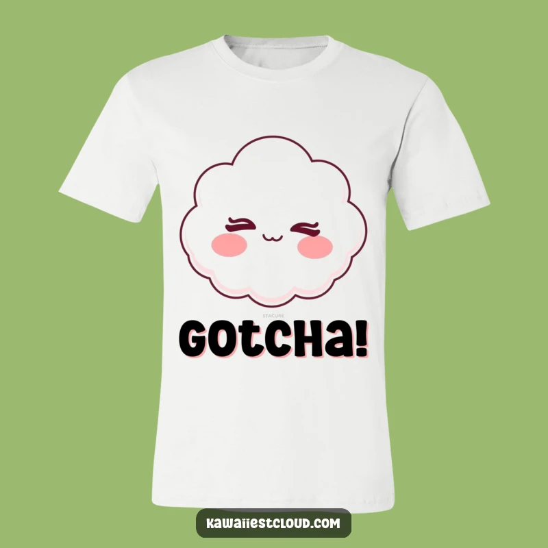 Funny Mischievous Winking Cloud T-Shirt - Cheeky & Playful Tee