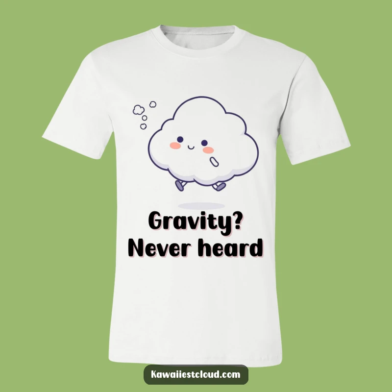 Funny Cloud Hop T-Shirt - Silly Vapor Puff Graphic Tee