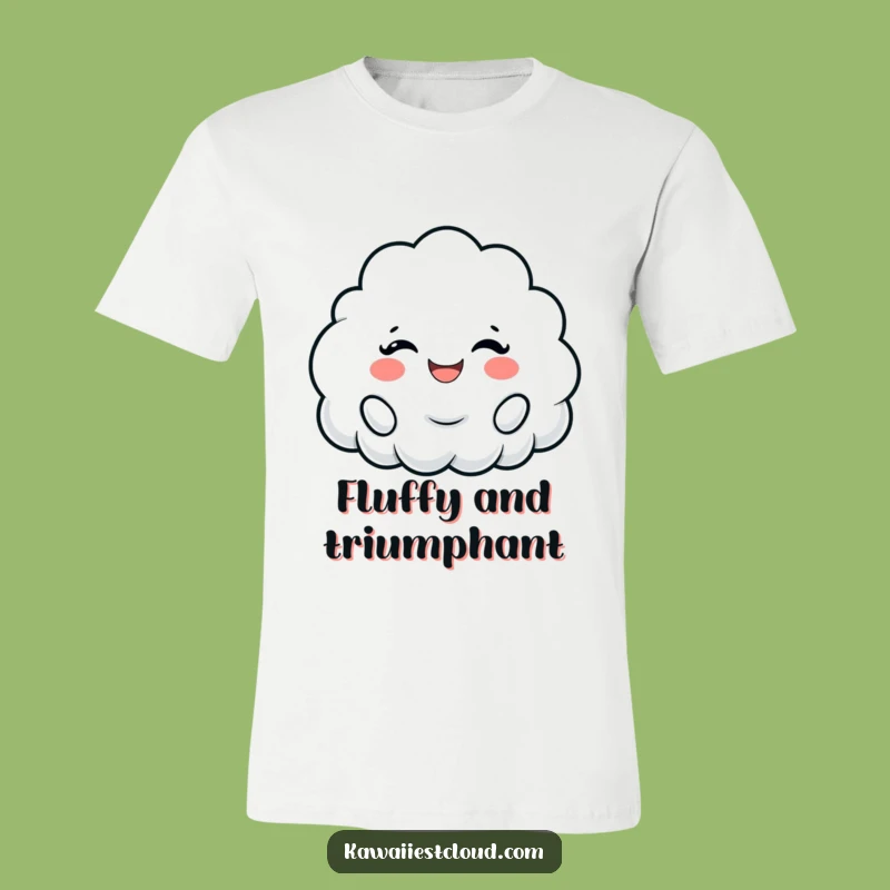 Happy Cloud Cheering T-Shirt: Wear Your Joy with Fluffy Style!