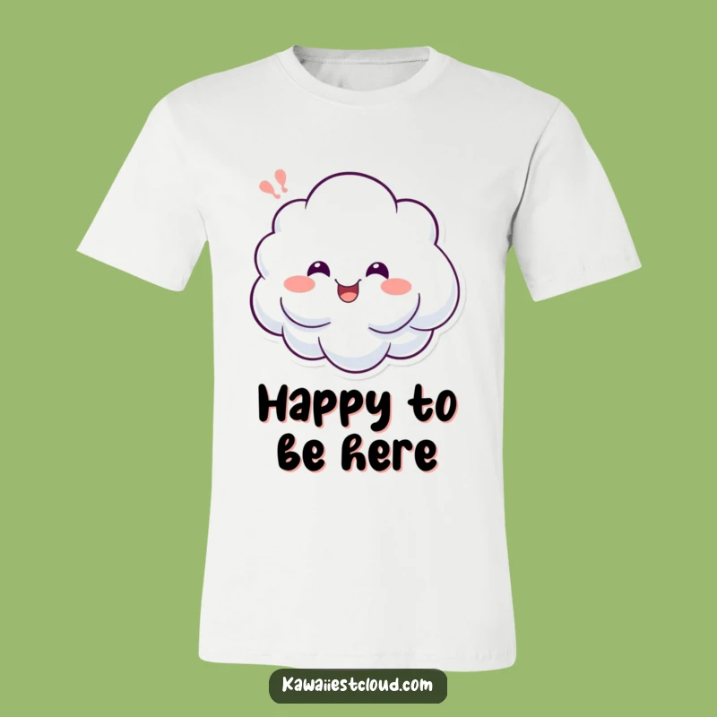 Funny Cloud Happy Sigh T-Shirt: Cheerful Character Tee for Joyful Style