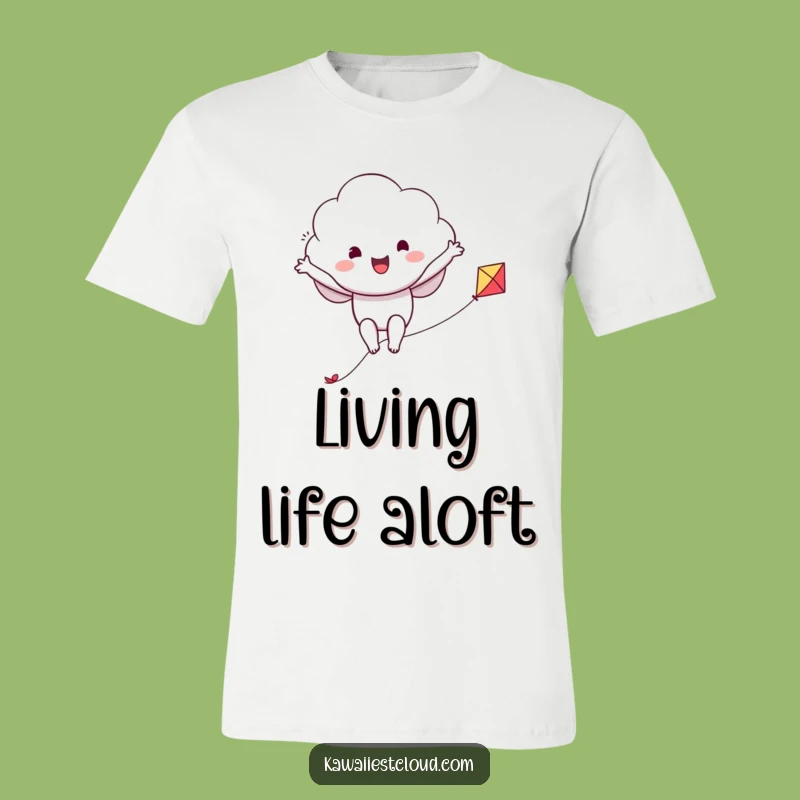 Funny Cloud Kite Rider T-Shirt: Spread Joy and Adventure with This Comical Tee
