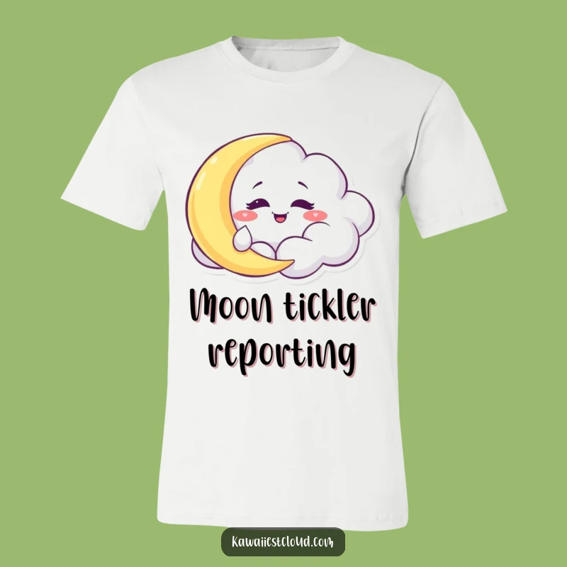 Funny Mischief Cloud Tee: Playful Moon Tickle T-Shirt Gift