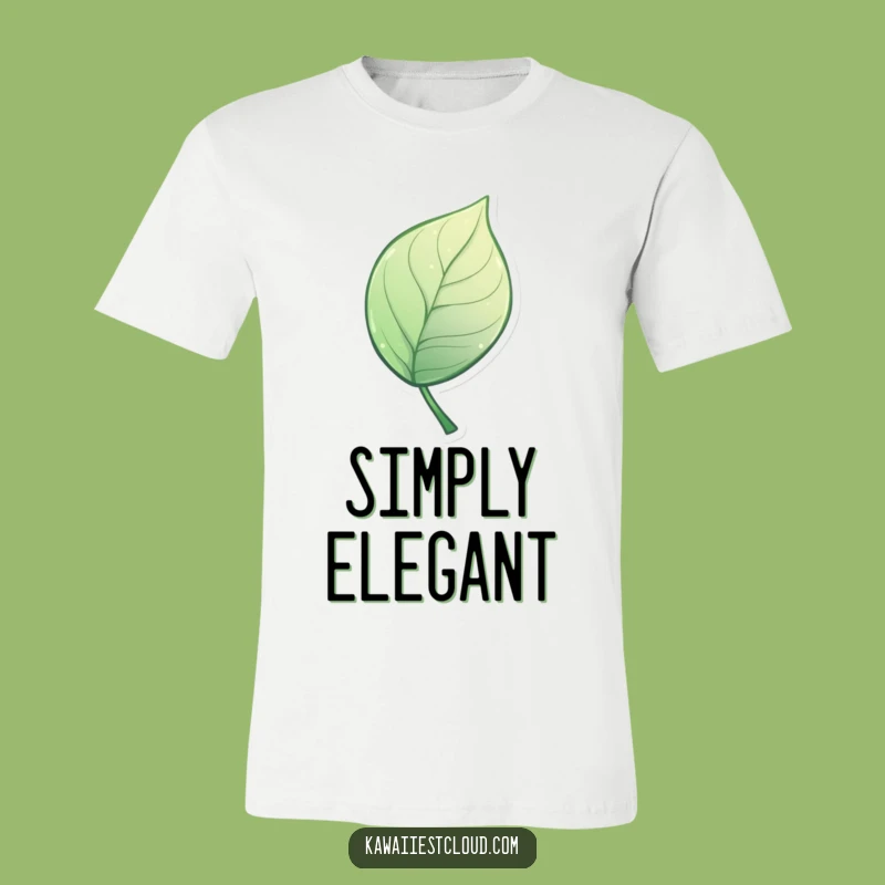 Funny Leaf T-Shirt: Artistic Curve Style, A Comedic Gift for Stylish Nature Enthusiasts
